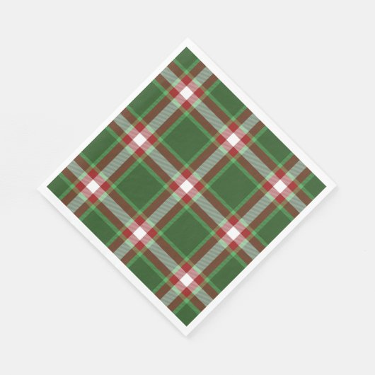 Rotes, Cooles, Kariertes Muster Serviette (Ecke)