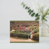 Rotes Cottage Mutter und Kind Postkarte (Stehend Vorderseite)