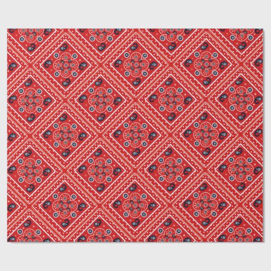 Rotes Cowboybandana-Geschenk oder Geschenk - Geschenkpapier (Flach)
