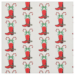 Rotes Cowboystiefel-und Stoff