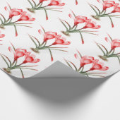 Rotes Crocus-Feinkunstverpackung Geschenkpapier (Ecke)