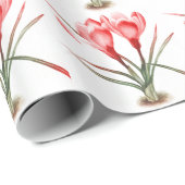 Rotes Crocus-Feinkunstverpackung Geschenkpapier (Rolleneckpunkt)