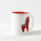 Rotes Dala-Pferd #6 Tasse (VorderseiteRechts)