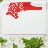 Rotes Dala Pferd Handtuch (Gefaltet)