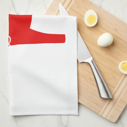 Rotes Dala Pferd Handtuch (Viertel Falte)