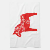 Rotes Dala Pferd Handtuch (Vertikal)