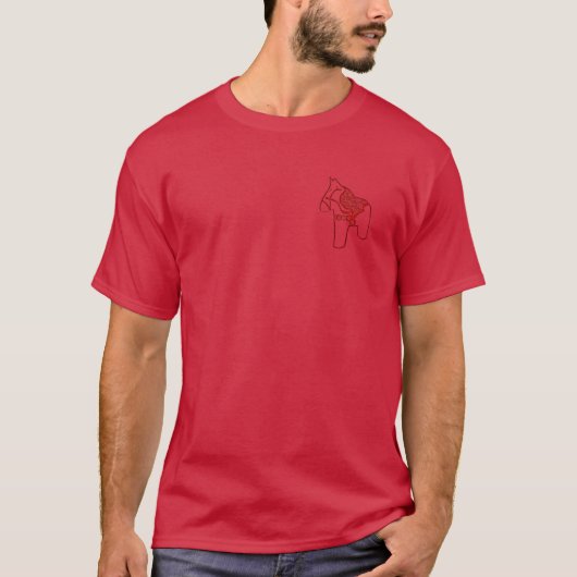 Rotes Dala T-Shirt (Vorderseite)