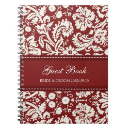 Rotes Damen-Notebook für Hochzeiten Notizblock