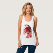 Rotes das Betta Flowy Racerback der Frauen Tank Top (Vorderseite Vollansicht)