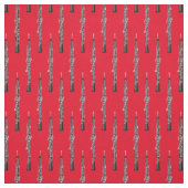 Rotes Dekor des Oboe Music Musician Room Stoff (Muster)