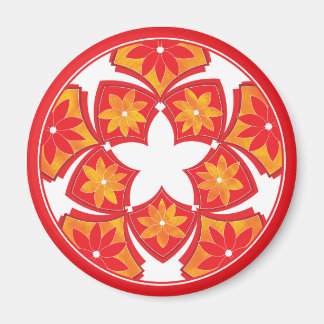 Rotes Dekorationsmagazin Magnet