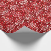 Rotes Dekorativ-Geschenkpapier mit Muster Geschenkpapier (Ecke)