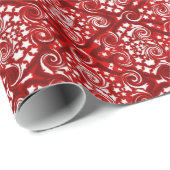 Rotes Dekorativ-Geschenkpapier mit Muster Geschenkpapier (Rolleneckpunkt)