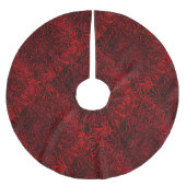 Rotes Dekoratives Blume Stoffdesign Treppenhaus Polyester Weihnachtsbaumdecke (Vorderseite)