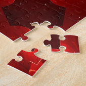 Rotes dekoratives Blumenpuzzle Puzzle (Seite)