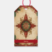 Rotes dekoratives Geschenk-Tag Geschenkanhänger (Rückseite)