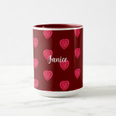 rotes dekoratives Herz Tasse (Zentrum)