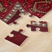 Rotes Dekoratives Puzzle (Seite)