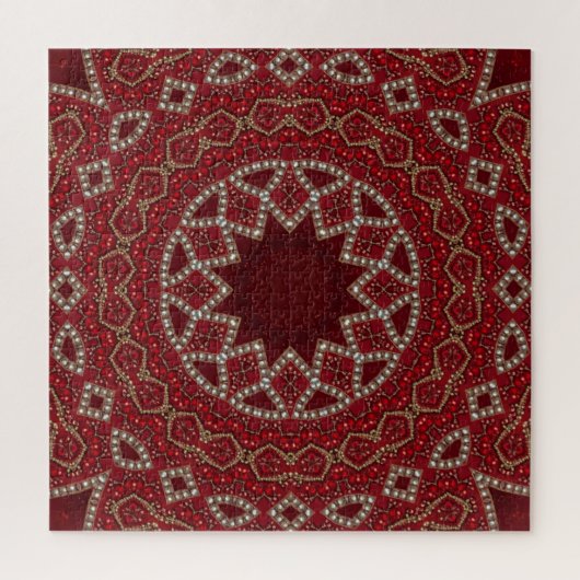 Rotes Dekoratives Puzzle (Vertikal)