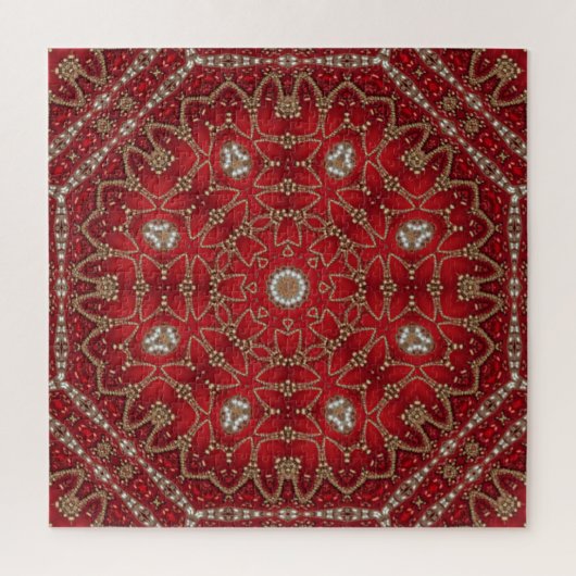 Rotes Dekoratives Puzzle (Vertikal)