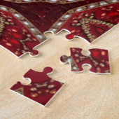 Rotes Dekoratives Puzzle (Seite)