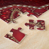 Rotes Dekoratives Puzzle (Seite)
