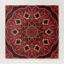 Rotes Dekoratives Puzzle