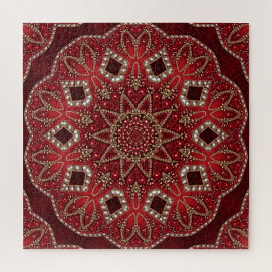 Rotes Dekoratives Puzzle (Vertikal)