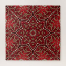 Rotes Dekoratives Puzzle