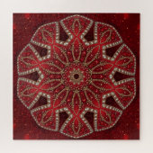 Rotes dekoratives Puzzle (Horizontal)