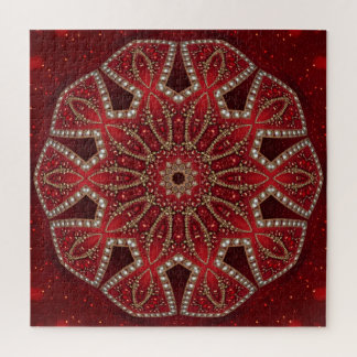 Rotes dekoratives Puzzle