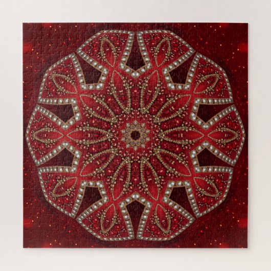 Rotes dekoratives Puzzle (Vertikal)
