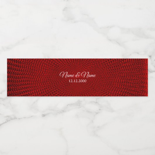 Rotes dekoratives Wasser Flaschenetikett Wasserflaschenetikett (Einzelnes Label)