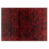 Rotes Dekorglas aus Blume Schneidebrett (Vorderseite)