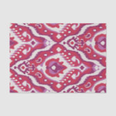 Rotes des Chic bunte und lila ikat Stammes- Muster Seidenpapier (Vorderseite)