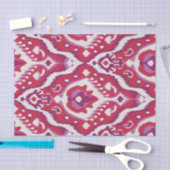 Rotes des Chic bunte und lila ikat Stammes- Muster Seidenpapier (Handwerk)