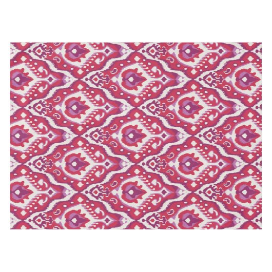 Rotes des Chic bunte und lila ikat Stammes- Muster Tischdecke (Vorderseite (Horizontal))