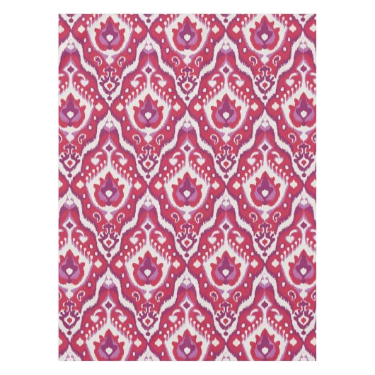 Rotes des Chic bunte und lila ikat Stammes- Muster Tischdecke (Vorderseite)