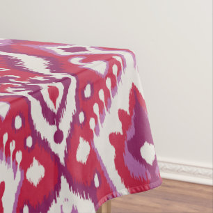Rotes des Chic bunte und lila ikat Stammes- Muster Tischdecke