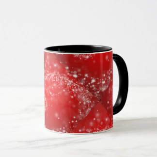 Rotes Design auf klassischem weißen Becher Tasse