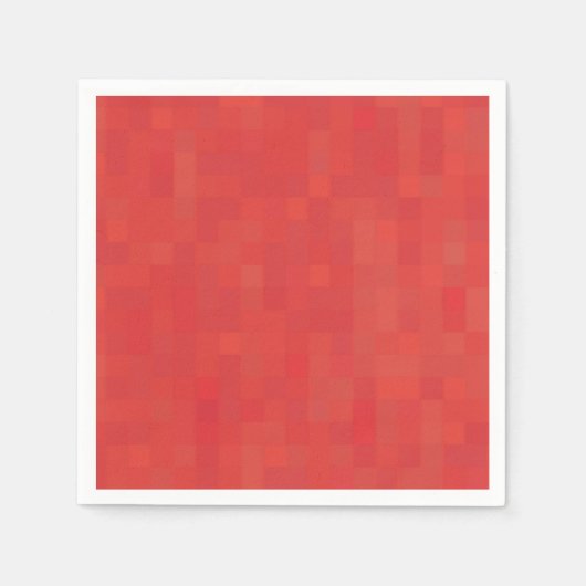 Rotes, dezent minimalistisches, modernes Musterpap Serviette (Vorderseite)