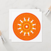 Rotes Dharma-Rad (buddhistische Kunst) Karte (Vorderseite/Rückseite Beispiel)
