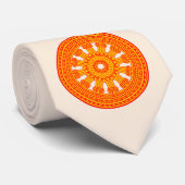 Rotes Dharma-Rad (buddhistische Kunst) Krawatte (Gerollt)