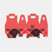 Rotes Diamantmuster Tartan Gefälligkeitsbox Geschenkschachtel (Ungefaltet)