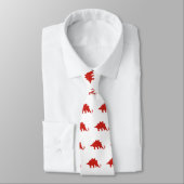 Rotes Dinosauriermuster Krawatte (Gebunden)
