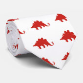 Rotes Dinosauriermuster Krawatte (Gerollt)