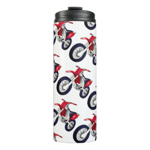 Rotes Dirt Bike Motorrad Benutzerdefinierte Hinter Thermosbecher