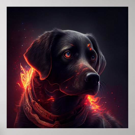 Rotes Dog-Poster Poster (Vorne)