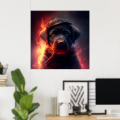 Rotes Dog-Poster Poster (Heimbüro)