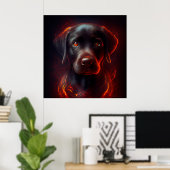 Rotes Dog-Poster Poster (Heimbüro)